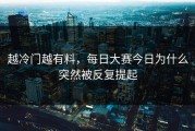 越冷门越有料，每日大赛今日为什么突然被反复提起